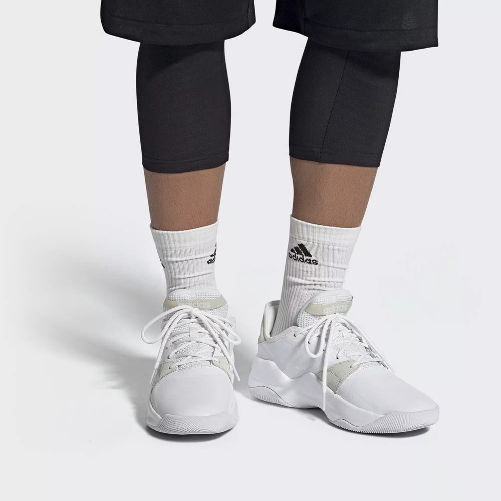 Adidas Streetflow Tenis De Basketball Blancos Para Hombre (MX-88805)